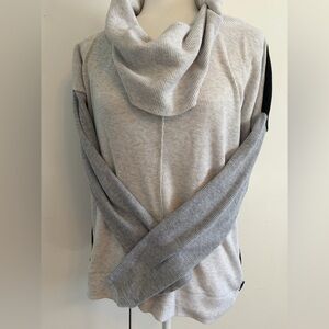 Calvin Klein Gray & Black Cowl Neck Sweater